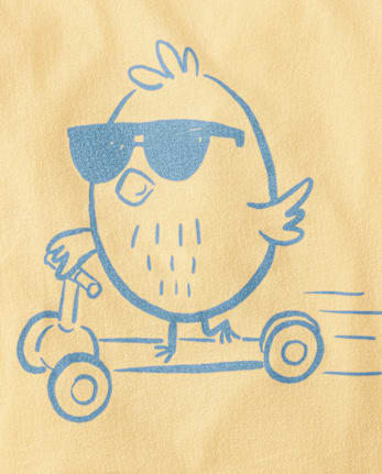 Baby And Toddler Boys Easter Chick Scooter Graphic Tee