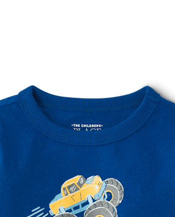 Baby And Toddler Boys Birthday Monster Truck Graphic Tee