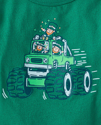 Baby And Toddler Boys St. Patrick's Day Truck Graphic Tee