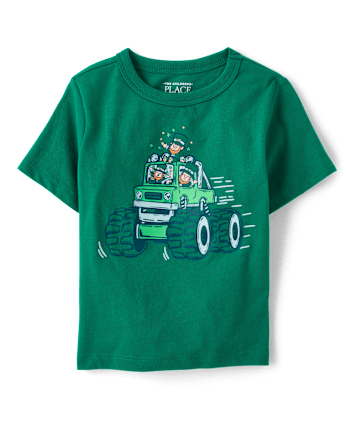 Baby And Toddler Boys St. Patrick's Day Truck Graphic Tee