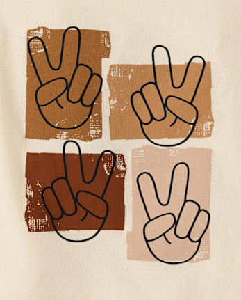 Baby And Toddler Boys Peace Sign Graphic Tee