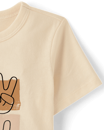 Baby And Toddler Boys Peace Sign Graphic Tee