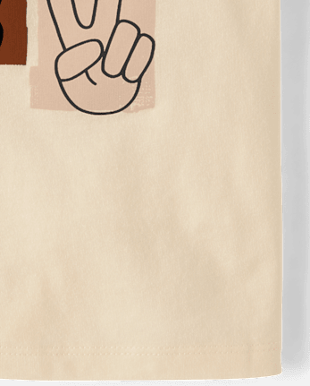 Baby And Toddler Boys Peace Sign Graphic Tee