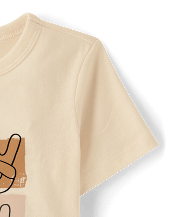 Baby And Toddler Boys Peace Sign Graphic Tee