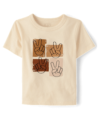 Baby And Toddler Boys Peace Sign Graphic Tee