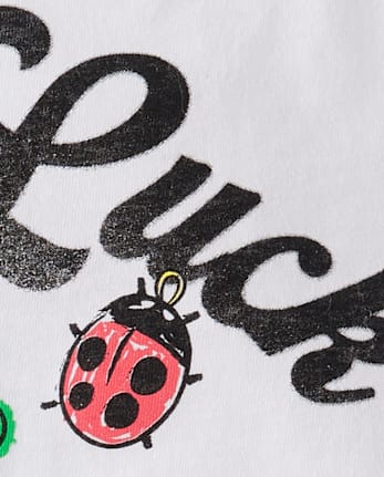 Girls St. Patrick's Day Good Luck Charm Graphic Tee