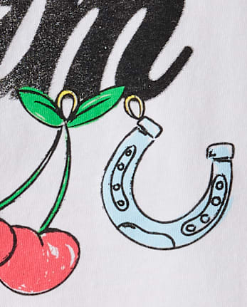 Girls St. Patrick's Day Good Luck Charm Graphic Tee