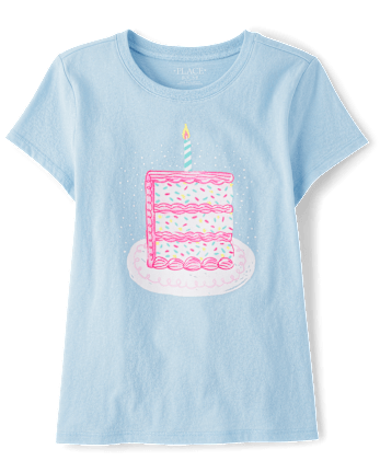 Girls Birthday Cake Graphic Tee
