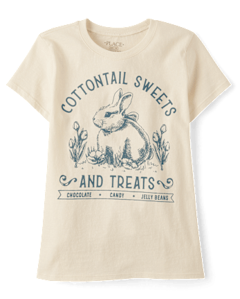 Girls Easter Cottontail Sweets Graphic Tee