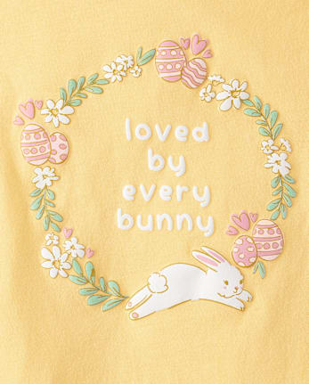 Girls Easter Loved By Every Bunny Graphic Tee