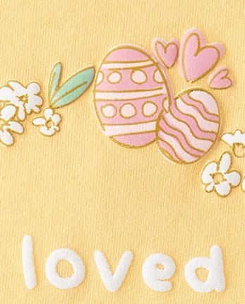 Girls Easter Loved By Every Bunny Graphic Tee