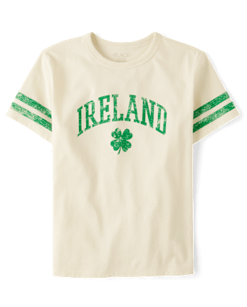 Girls St. Patrick's Day Ireland Oversized Graphic Tee