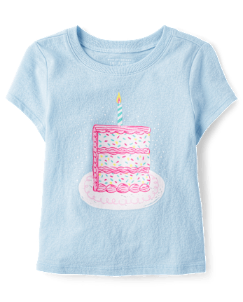 Baby And Toddler Girls Birthday Cake Graphic Tee