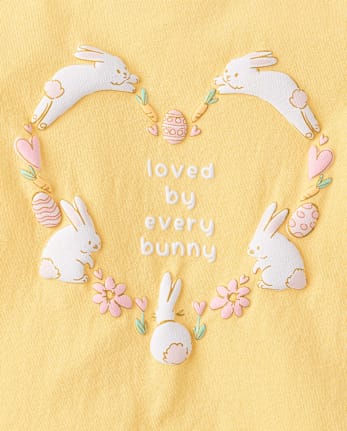 Baby And Toddler Girls Easter Loved By Every Bunny Graphic Tee