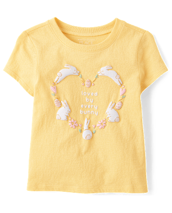 Baby And Toddler Girls Easter Loved By Every Bunny Graphic Tee