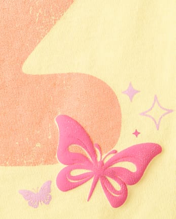 Baby And Toddler Girls 2 Birthday Graphic Tee