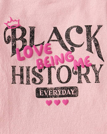 Baby And Toddler Girls Back History Graphic Tee