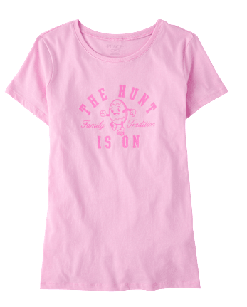 Womens Matching Family Easter The Hunt Is On Graphic Tee