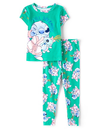 Baby And Toddler Girls Stitch™ Snug Fit Cotton Pajamas