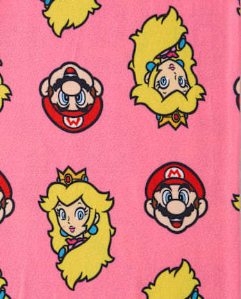 Girls Super Mario™ Princess Peach Button Front Pajamas