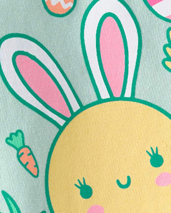 T-shirt graphique poussins de Pâques pour bébés et petites filles