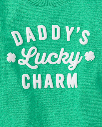 Baby And Toddler Girls St. Patrick's Day Daddy's Lucky Charm Graphic Tee