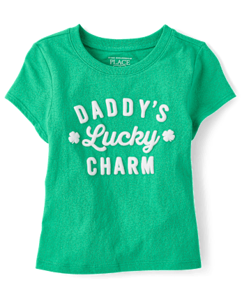 Baby And Toddler Girls St. Patrick's Day Daddy's Lucky Charm Graphic Tee