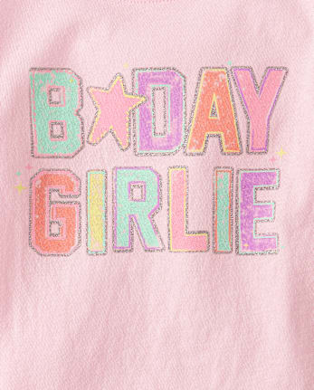 Baby And Toddler Girls B-Day Girlie Graphic Tee