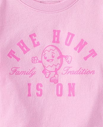 Baby And Toddler Girls Matching Family Easter The Hunt Is On Graphic Tee