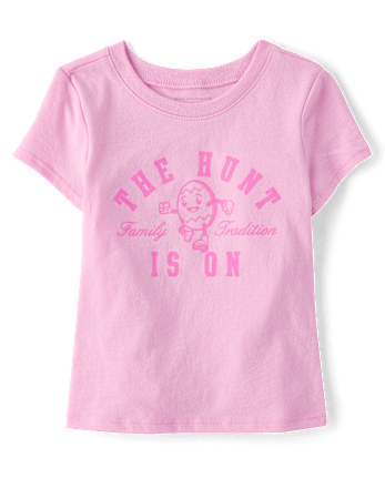 Baby And Toddler Girls Matching Family Easter The Hunt Is On Graphic Tee