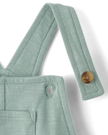 Baby Boys Marled Overalls 2-Piece Outfit Set