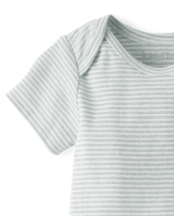 Baby Boys Marled Overalls 2-Piece Outfit Set