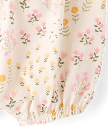 Baby Girls Floral Bubble Romper