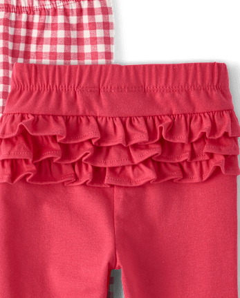 Baby Girls Gingham Ruffle Leggings 2-Pack