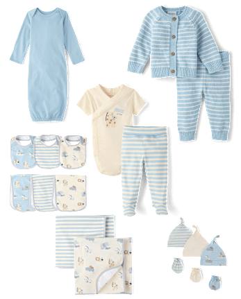 Baby Boys Animal Bib And Burp Cloth 6-Piece Set