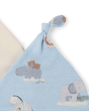 Baby Boys Animal Hat And Mittens 6-Piece Set