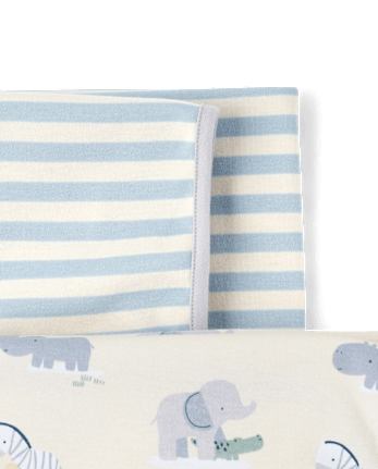 Baby Boys Animal Swaddle Blanket 2-Pack