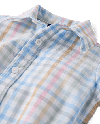 Baby Boys Dad And Me Gingham 2-Piece Outfit Set