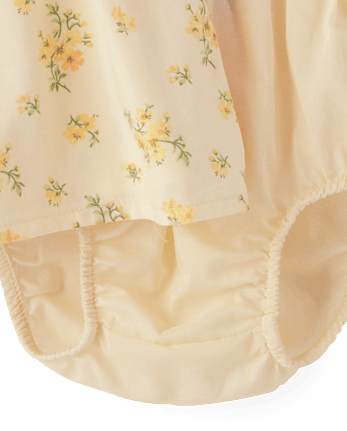 Baby Girls Floral Smocked Flutter Dress