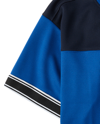 Boys Quick Dry Colorblock Mesh Football Jersey