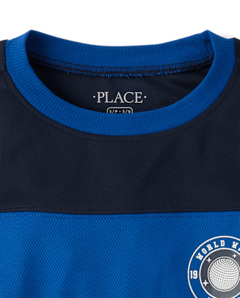 Boys Quick Dry Colorblock Mesh Football Jersey