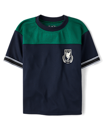 Boys Quick Dry Colorblock Mesh Football Jersey