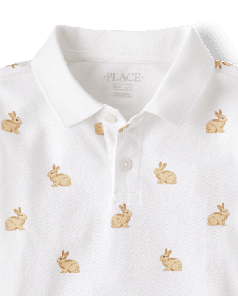 Boys Bunny Soft Pique Polo