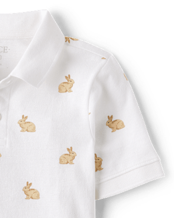 Boys Bunny Soft Pique Polo