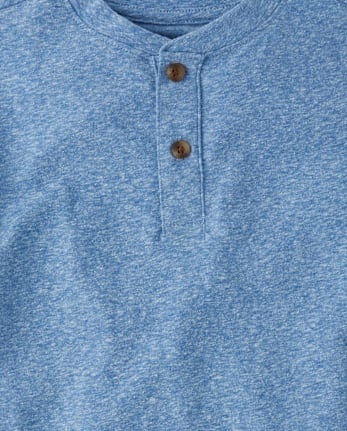 Boys Marled Henley Top