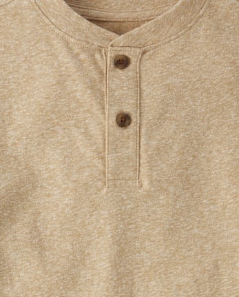 Boys Marled Henley Top