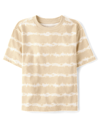 Boys Tie Dye Striped Tee