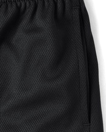 Boys Quick Dry Contrast Hem Mesh Active Shorts