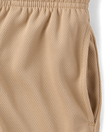 Boys Quick Dry Contrast Hem Mesh Active Shorts