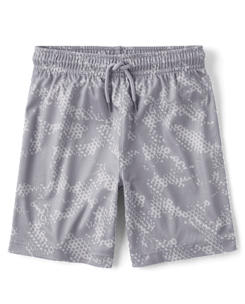 Kids Quick Dry Print Mesh Active Shorts